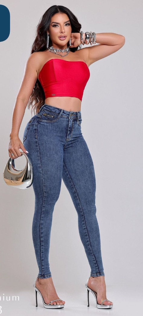 Pantalón de jeans elastizado