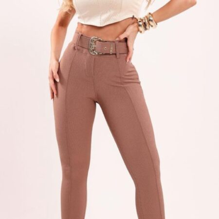 Pantalón elastizado con cinturón